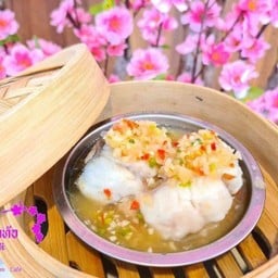 ปลากระพงนึ่งมะนาว l 2 ชิ้น