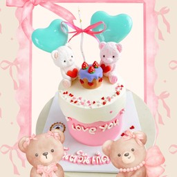 เค้กคู่รักน้องหมี เมอแรงค์