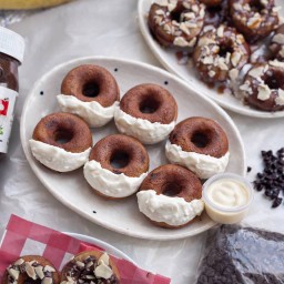 มิินิโดนัทเค้กกล้วยหอมนมสด - วิปชีสดิ้ป