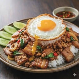 ข้าวกะเพราหมูตุ๋น