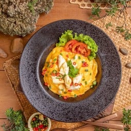 ข้าวหน้าไข่ข้นปู