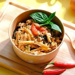 Stir-fried Bamboo Shoots with Egg ( Size M ) - ผัดหน่อไม้เคลือบไข่ ( Size M )