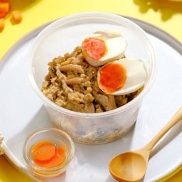 Braised Rice with Salted Egg - ข้าวกล้องตุ๋นฟูลคอร์ส (ไข่เค็ม)