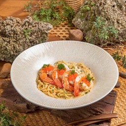 สปาเก็ตตี้ซอสครีมไข่กุ้ง