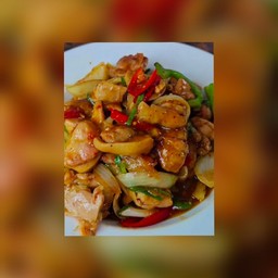 ไก่ผัดพริกเผา..กับข้าว