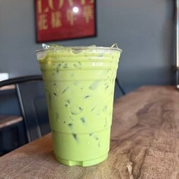 ชาเขียวนม / Iced milk green tea