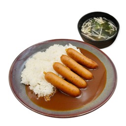 ข้าวแกงกะหรี่ ไส้กรอกอาราบิกิ (4ชิ้น)