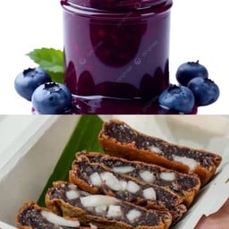 บ้าบิ่นมะพร้าวอ่อน+แยมบลูเบอร์รี่