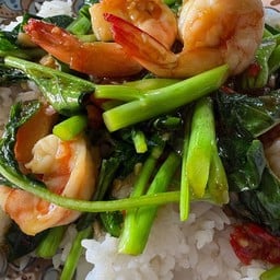 ผัดคะน้ากุ้ง