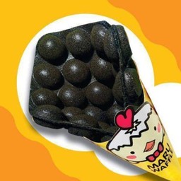 วาฟเฟิลฮ่องกงรสชาร์โคล