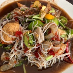 ตำขนมจีนกุ้งสดปลาร้า