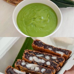 บ้าบิ่นมะพร้าวอ่อน+สังขยาใบเตย