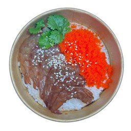 ข้าวหน้ากุ้งดอง+ไข่กุ้ง