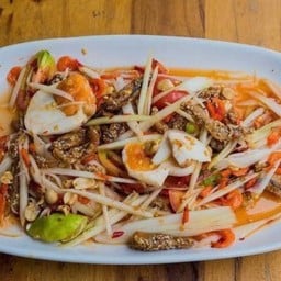 ตำไทยไข่เค็มปลากรอบ