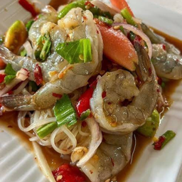 ตำซั่วกุ้งสด