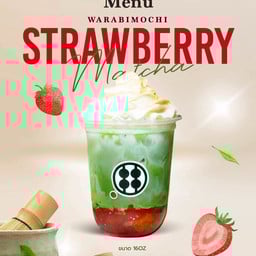 เครื่องดื่มวาราบิโมจิสตอเบอร์รี่มัทฉะ ไซส์กลาง (16 oz)