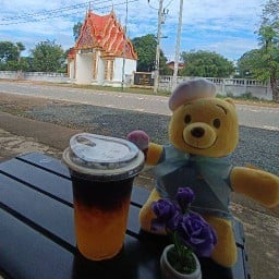 กาแฟสดหน้าวัดสวนโมกปากน้ำ หน้าวัดสวนโมกข์ปากน้ำ