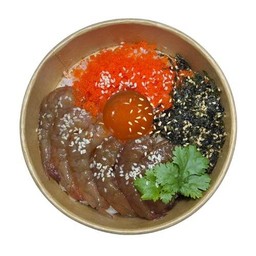 ข้าวหน้ากุ้งดองไข่นัว