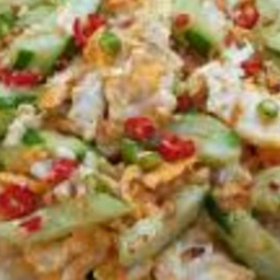 KH02.06 แตงร้าน 50 กรัม ผัดไข่ 2ฟอง ราดข้าว