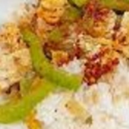 KH02.04 ลูกมะระจีน 50 กรัม ผัดไข่ 2ฟอง ราดข้าว