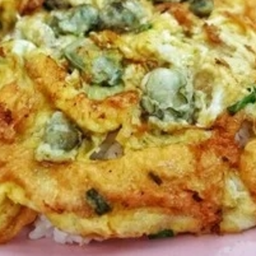 KH03.65 ข้าวไข่เจียว 2 ฟอง หอยแมลงภู่ 50 กรัม (เล็ก)