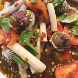 ตำไหลบัวหอยแครง