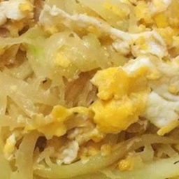 KH02.16 มะละกอ 50 กรัม ผัดไข่ 2ฟอง ราดข้าว