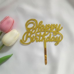 ป้ายเค้กสีทอง