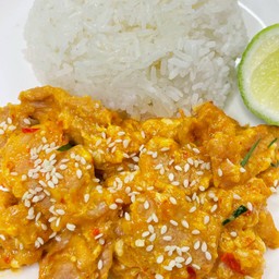 หมูสุกี้ไข่ข้น