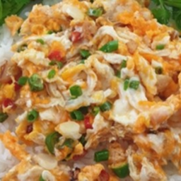 KH02.09 ไชโป้หวาน 50 กรัม ผัดไข่ 2ฟอง ราดข้าว