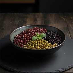 (Steamed Trio Organic Beans)ถั่วดำ ถั่วแดง ถั่วเขียวนึ่ง(ไม่ปรุงรส)
