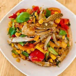 ตำข้าวโพดปูม้าสด