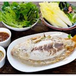 /KD86 เมี่ยงปลาทับทิม เผา 700 กรัม  ทั้งตัว /กับข้าวจานใหญ่ Large /ใหญ่