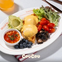 Waffle & Egg Morning Delight