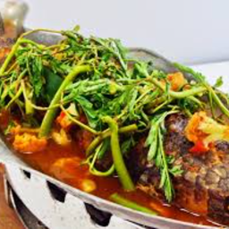 /KD85 แกงส้มแป๊ะซ่ะ ปลาช่อนทอดทั้งตัว 700 กรัม  /ใหญ่