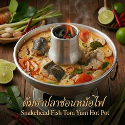 ต้มยำปลาช่อนหม้อไฟ