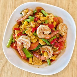 ตำข้าวโพดกุ้งสุก