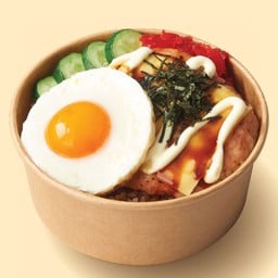 <ลด 40% 🔥> ข้าวหน้าแฮมเบิร์กพร้อมไข่ดาว