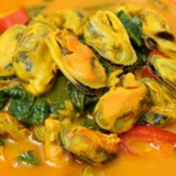 KD33 แกงส้มเนื้อหอยแมลงภู่ 50 กรัม ผักรวม 50 กรัม+ข้าวสวย 150  กรัม