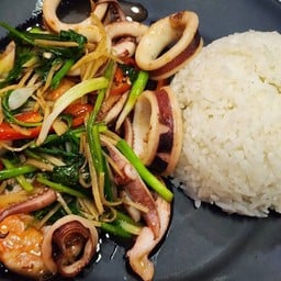ทะเลผัดขิง [ราดข้าว]
