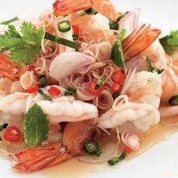 ยำตะไคร้กุ้งสด