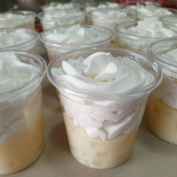 วุ้นมะพร้าวผสมลูกตาลครีมสด