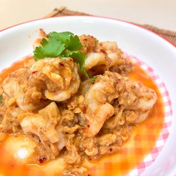 กุ้งผัดพริกขี้หนูสด