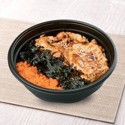 ข้าวหน้าแซลมอลไข่กุ้ง