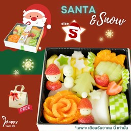 🎁 santa & snow (S) เซ็ทของขวัญ 1 กล่อง/ผูกโบว์+ถุงควบคุมอุณหภูมิ