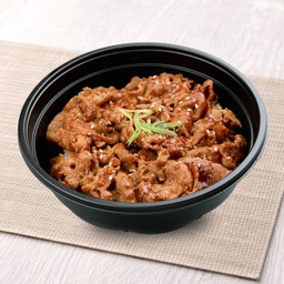 ข้าวหน้าหมูผัดซอสเผ็ด