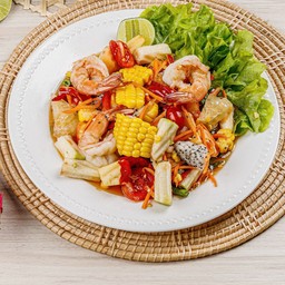 ตำผลไม้กุ้งสด