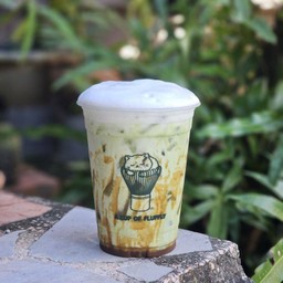 มัทฉะลาเต้น้ำตาลโตนด (Matcha latte Palm syrup)