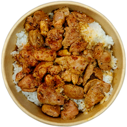 ข้าวหน้าไก่ซอสหม่าล่า (สะโพก)