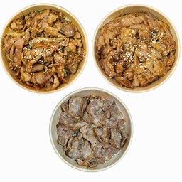 [เซตสุดฮิต] ข้าวหน้าหมูสันคอญี่ปุ่น (บูตะด้ง) + ข้าวหน้าหมูเทอริยากิ (สันคอ) + ข้าวหน้าหมูพริกไทยดำ (สันคอ)